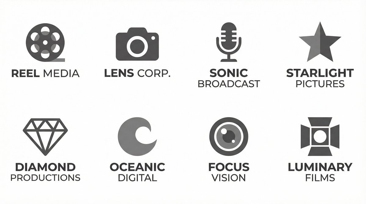 草莓视频合作影视品牌Logo墙